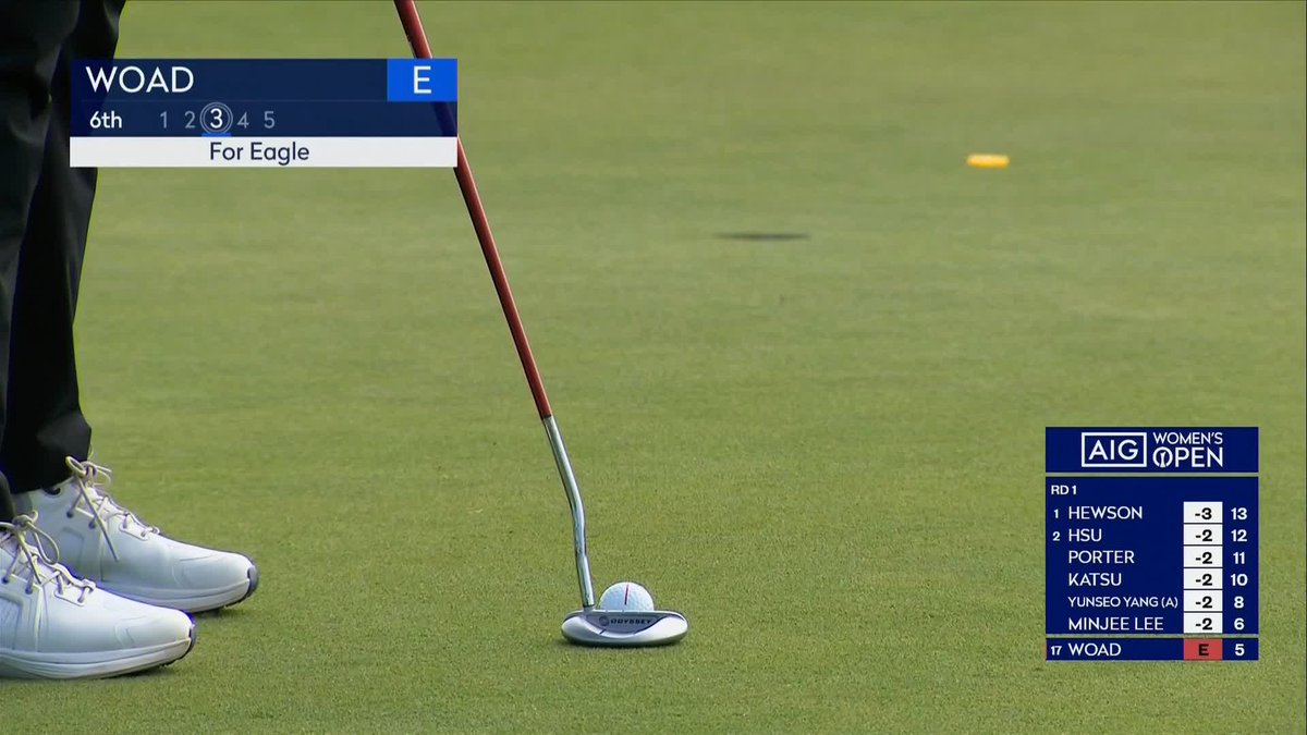 "That was a complete 360" 😳 Lottie Woad came this close to an eagle putt on the 6th!