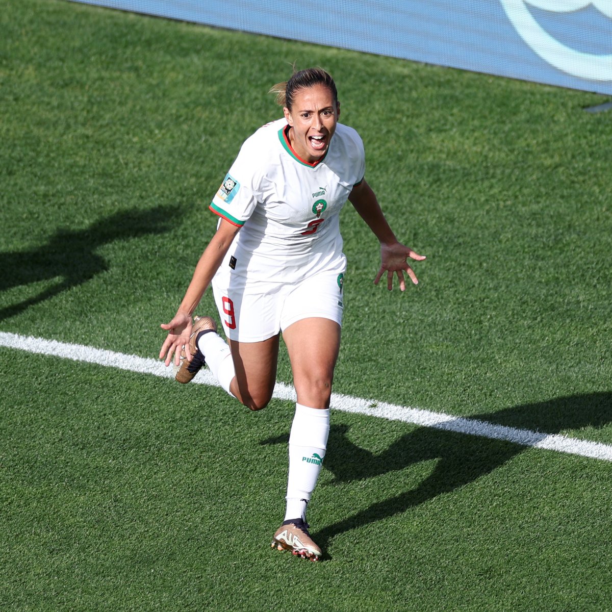 Ibtissam Jraïdi scoring Morocco's first-ever #FIFAWWC goal! 👏
