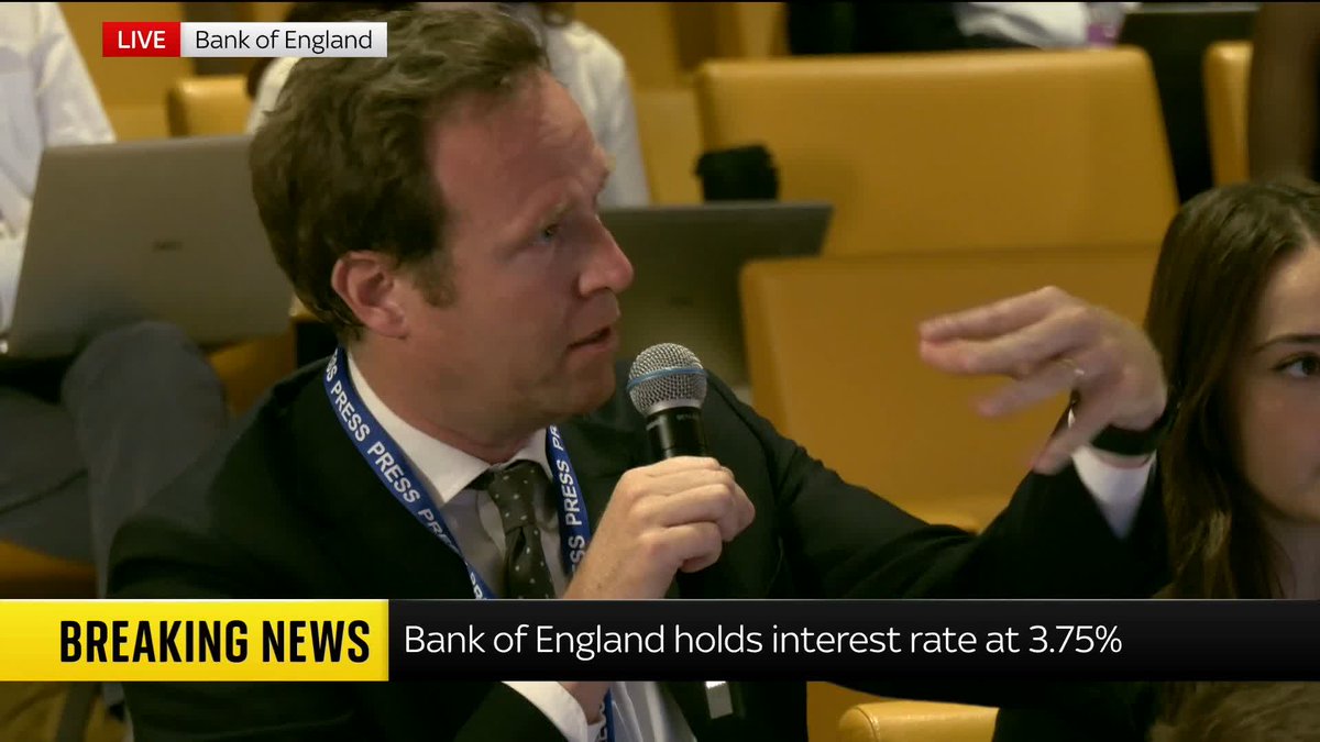 The Middle East conflict is now more "uncertain and volatile" than when the Iran war began five months ago, says Bank of England Governor Andrew Bailey. Ed Conway asks what could prompt the Bank to change interest rates. 📺 Sky 501 and YouTube