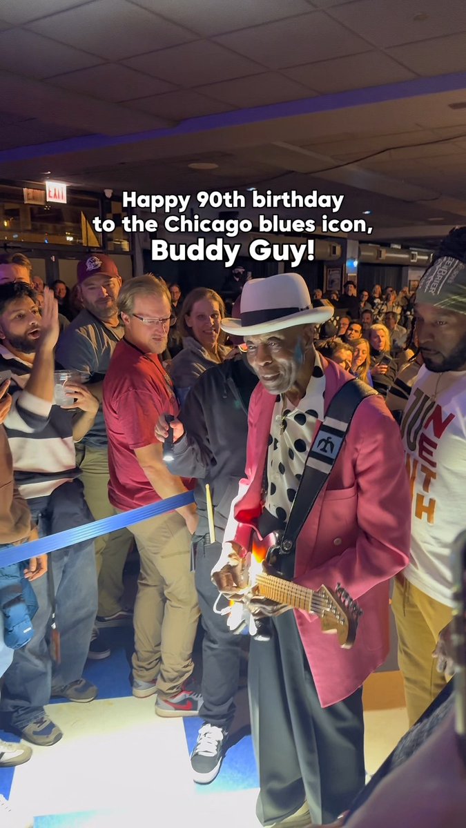 Cheers to 90 years of blues icon, Buddy Guy! 🎉🎸 One of the last living pioneers of Chicago blues, Buddy’s influence spans 9 Grammys, countless honors, & generations of musicians. Celebrate and visit Buddy Guy’s Legends, his blues club in the South Loop. 🎶 #NeverOutdoneChi