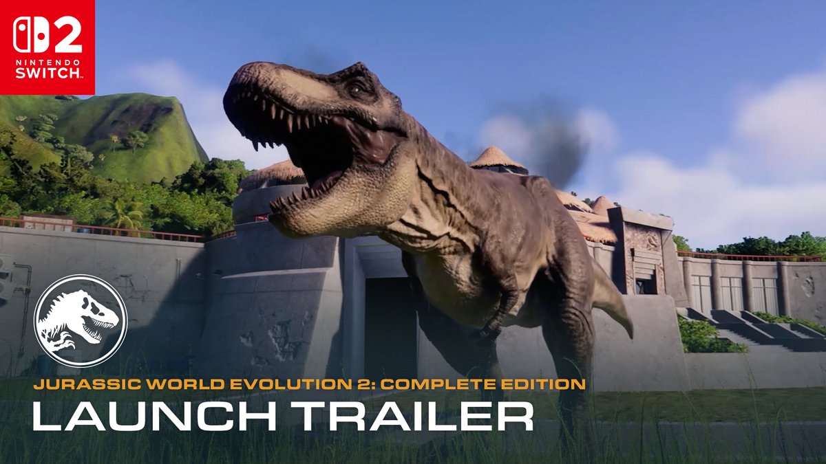 Manage a world evolved, on the move. Jurassic World Evolution 2: Complete Edition is now available on Nintendo Switch™ 2! 🔗 Jurassic World #JurassicWorldEvolution2