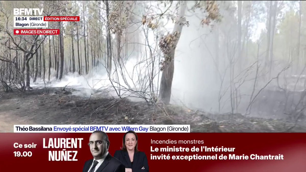 Incencie en Gironde: des agriculteurs épandent de l'eau et du retardant pour éviter les reprises de feu