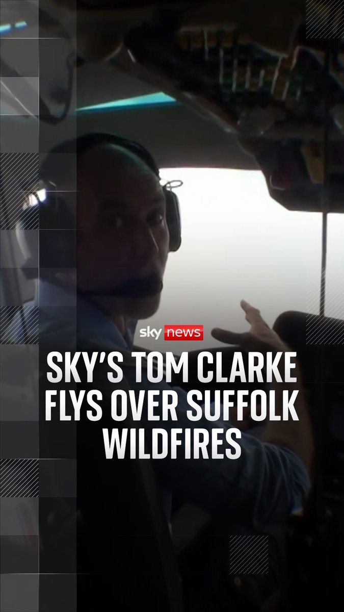 Firefighters have been working through the night and a wide area has been evacuated as a wildfire takes hold in Suffolk. Sky's Tom Clarke flies over the major wildfires in Dunwich. 🔗