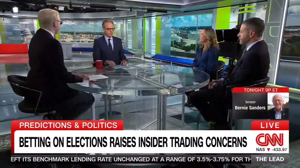How is the explosion in prediction markets scrambling the midterms? How much political insider trading is happening that we don't know about? How did we even get to this point? Great conversation with Jake Tapper 🦅, Rob Schwartz and Christy Goldsmith Romero