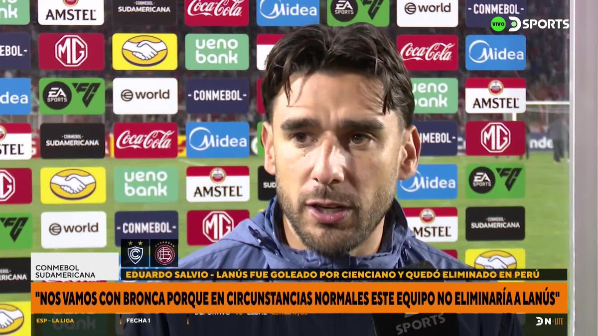 "EN CIRCUNSTANCIAS NORMALES, SABEMOS QUE ESTE EQUIPO NUNCA ELIMINARÍA A LANÚS" El enojo de Toto Salvio por la eliminación del Granate en la CONMEBOL #SudamericanaEnDSPORTS. #DSPORTSNoticiasLite