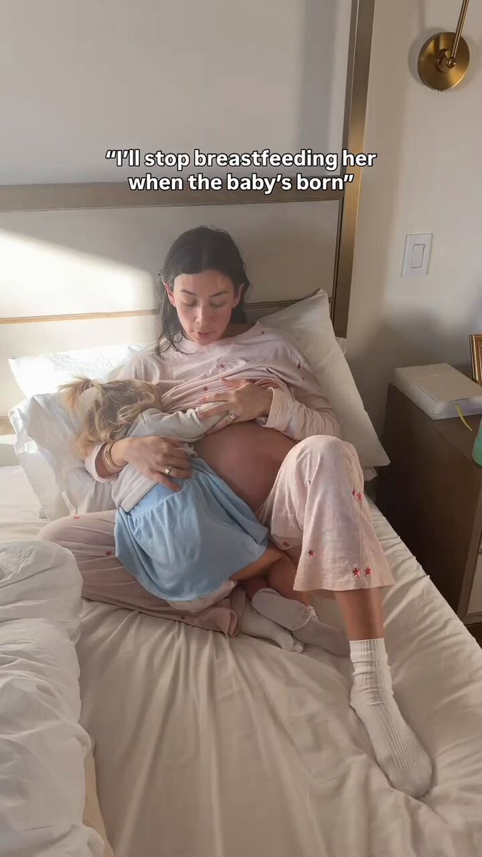 I thought breastfeeding a child while pregnant with another would make the child sick 😲
