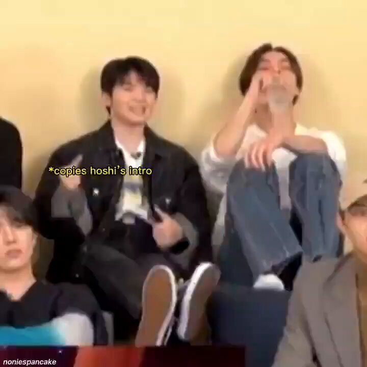 Woozi being so happy cause finally Vernon noticed him, he's so adorable ☹️