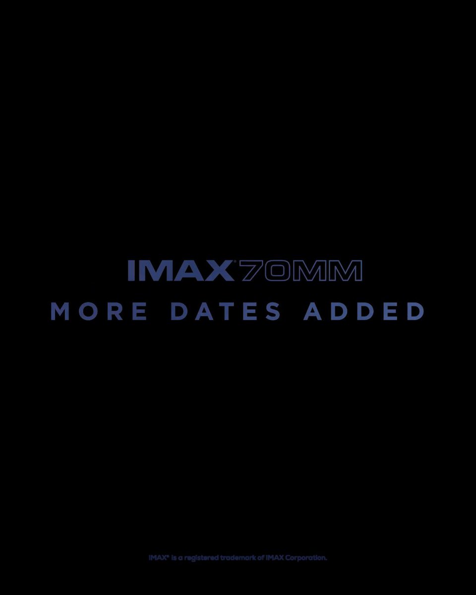 The journey continues. More tickets to #TheOdysseyMovie in IMAX 70mm on sale now! #ShotEntirelyWithIMAXFilmCameras