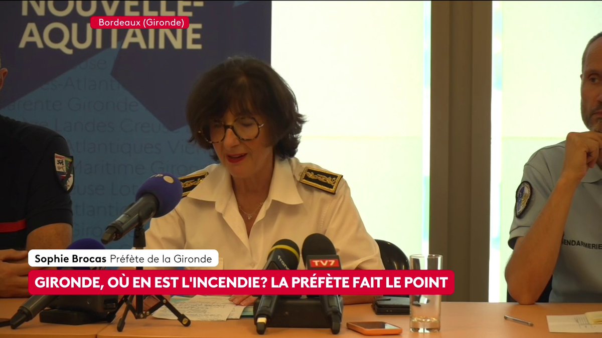 🔴 INCENDIE EN GIRONDE - “La SNCF espère pouvoir rouvrir la ligne vers Hendaye d’ici la fin du week-end“, annonce Sophie Brocas, préfète de Nouvelle-Aquitaine et de la Gironde. #canal16