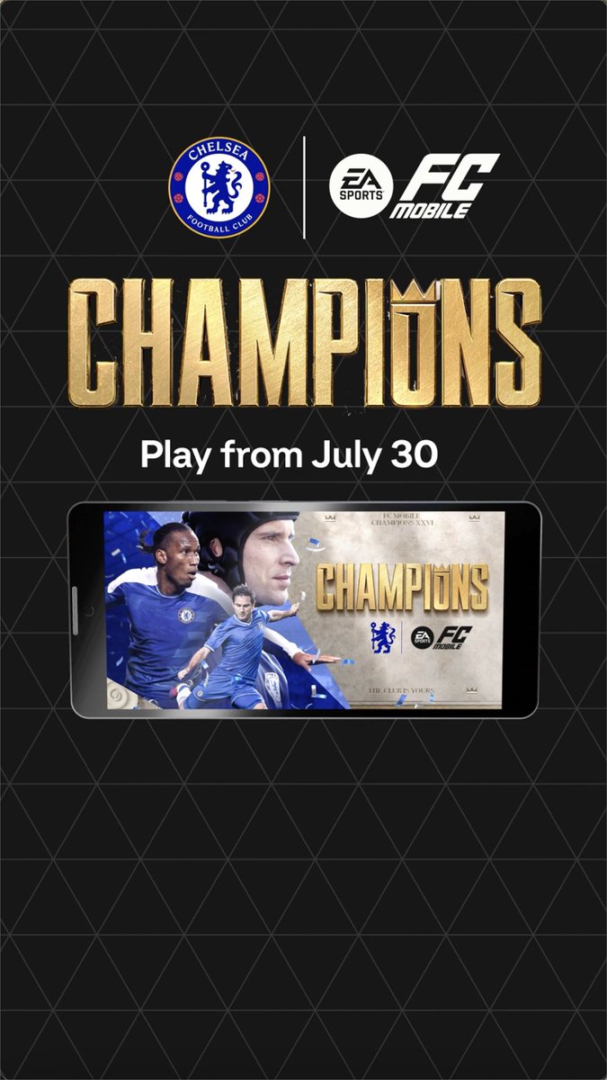 A dream season. Crowned in blue. 👑🔵 Relive @chelseafc’s historic 2004/05 campaign in Champions and build your own legacy in #FCMobile.