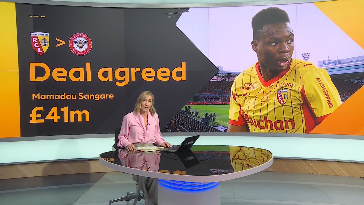 Brentford have agreed a £41m deal to sign Lens’ highly-rated midfielder Mamadou Sangare 🚨 The player is preparing to travel to the UK to undergo a medical.