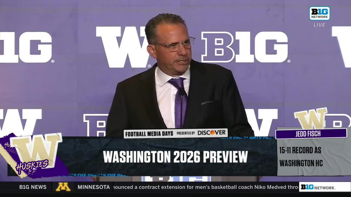 "I love our culture. I love our players. I love the physical, violent, disciplined football that we play." 🗣️ Jedd Fisch on his 2026 Washington Football team