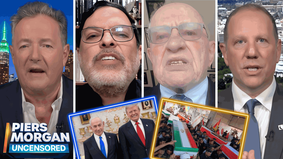 "I'm sitting opposite Joseph Goebbels right now..." Piers Morgan speaks to Netanyahu's spokesman Doron Spielman before hosting a debate between Prof Marandi and Alan Dershowitz... Watch now 👇 📺 Doron Spielman | Seyed Mohammad Marandi | Alan Dershowitz