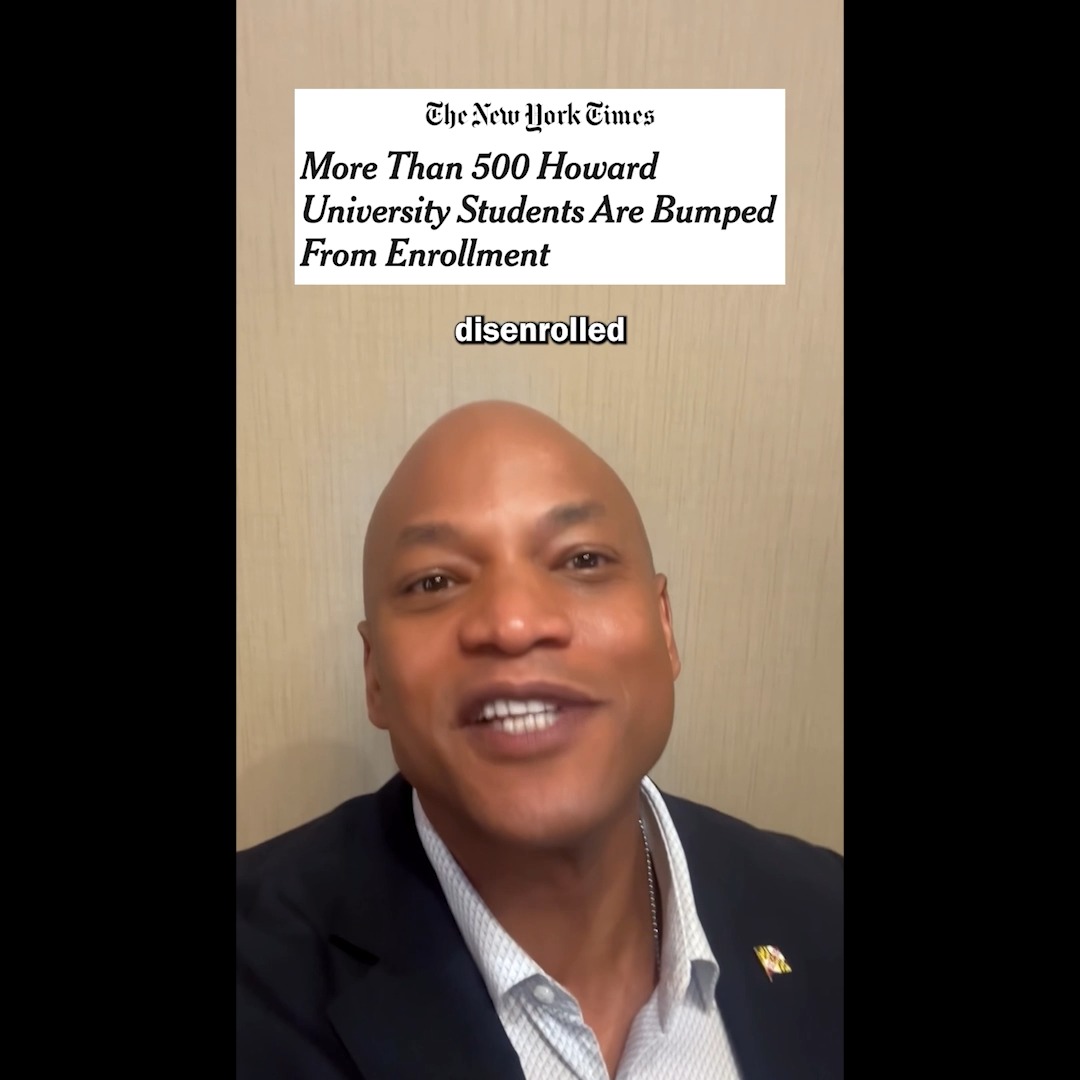 If you're one of the students who were just disenrolled from Howard University, Maryland has your back. We're working to provide expedited admission support to University System of Maryland schools, explore financial aid options, and provide an $800 credit for impacted students.
