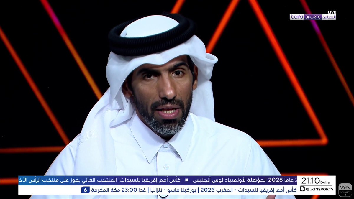 🟣🎤 تصريح خاص | في لقاء خاص مع beIN SPORTS أكد الحكم الدولي القطري خميس المري أن مشاركته في إدارة نهائي كأس العالم 2026 كمشرف على تقنية الفيديو المساعد أمر يدعو إلى الفخر. المري وصف المباراة بالأهم على مستوى العالم وذلك بعد أن أدار 11 مباراة في المونديال الماضي