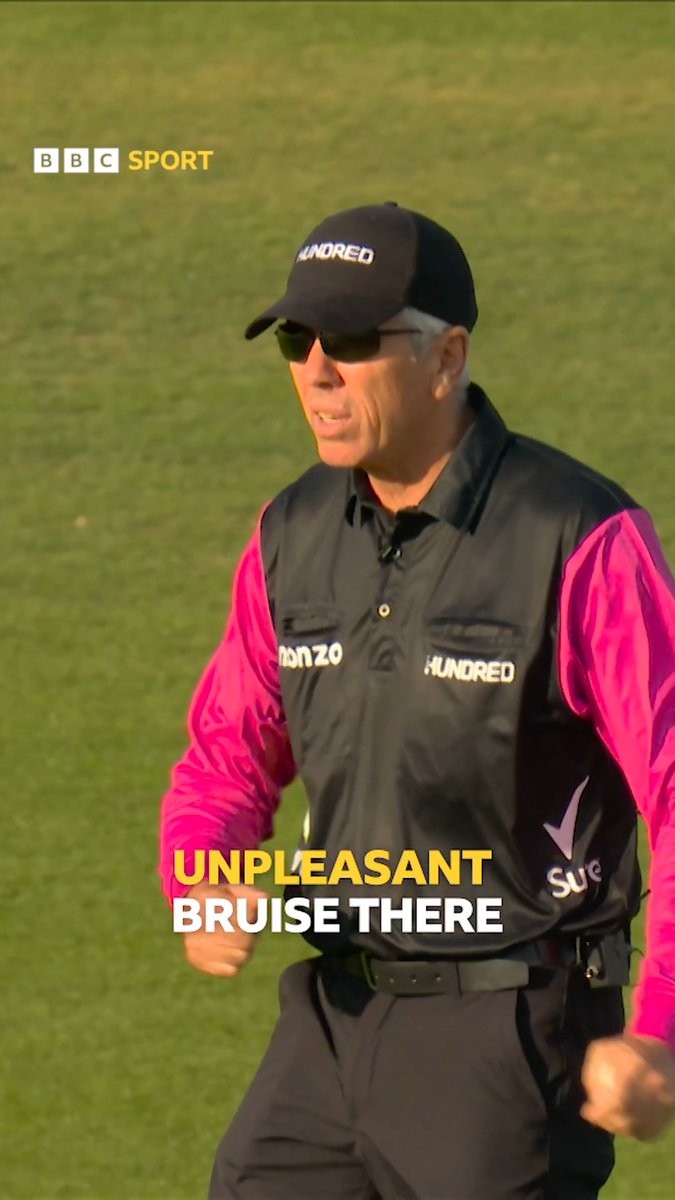 A close call for umpire Nigel Llong! 😬