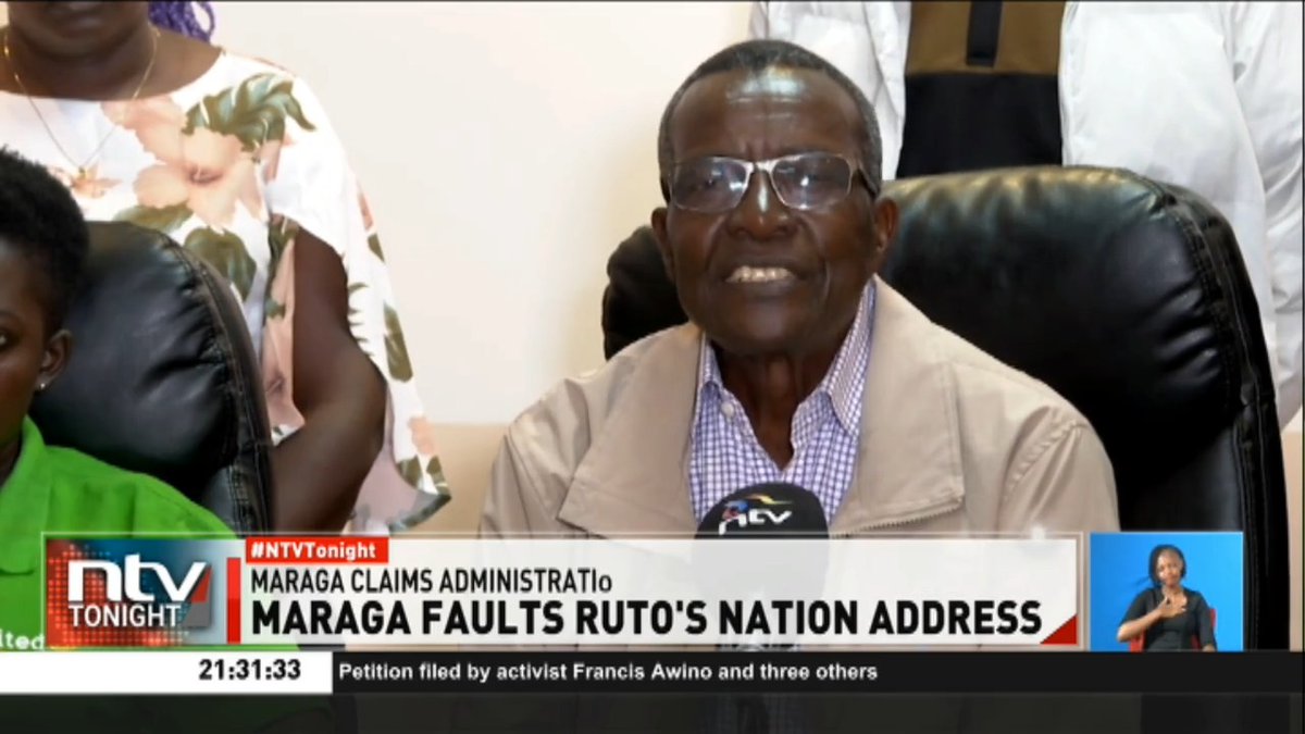 Maraga Faults Ruto's Nation Address: Former CJ and presidential aspirant David Maraga has dismissed President Ruto's address. Saying the president failed to tackle pertinent issues affecting the country's development. #NTVTonight Ben Kitili