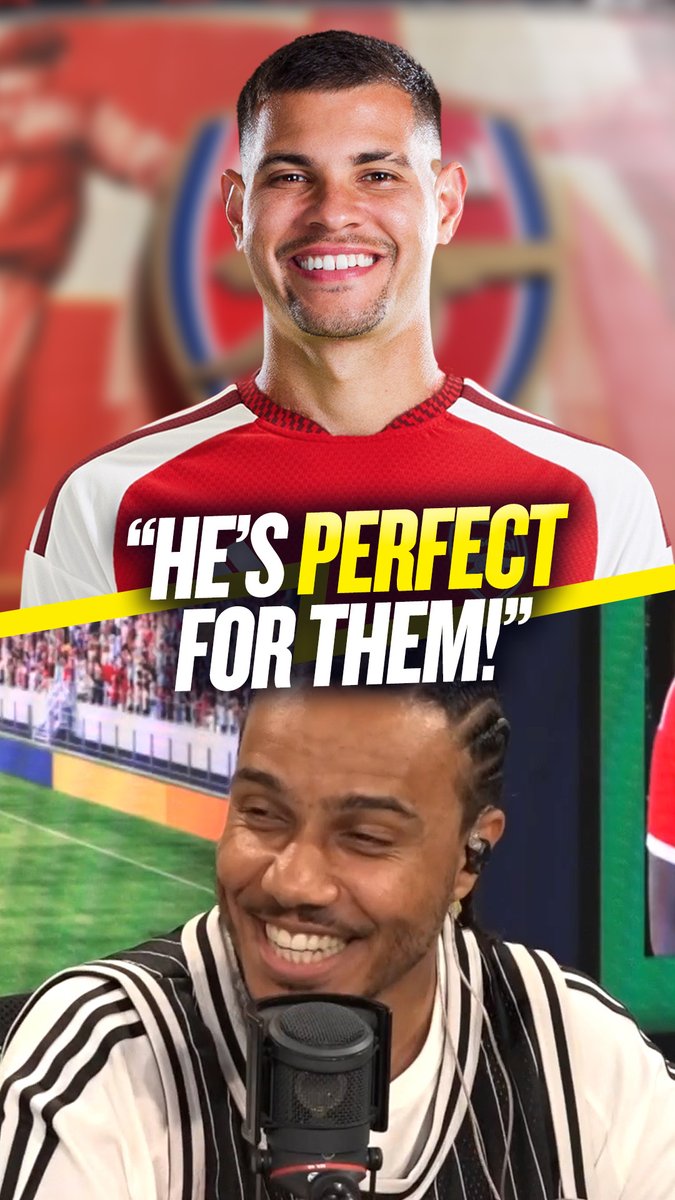 👏 "Good player, good buy. It's a great signing." 👀 "I'm not gonna lie... He's perfect for Arsenal." Flex &amp; AJ Tracey begrudgingly admit Bruno Guimaraes is "perfect" for Arsenal &amp; Mikel Arteta 🤣 🔴