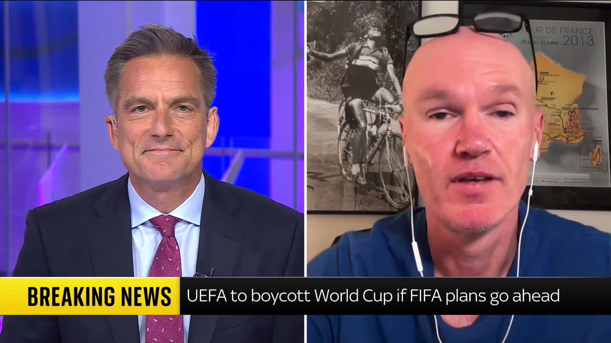 "They've gone nuclear." The Athletic football finance writer Matt Slater tells Sky's Jonathan Samuels UEFA has 'found its voice' over its proposed FIFA World Cup boycott. Read the latest 🔗 📺 Sky 501, Virgin 602, Freeview 233 and YouTube