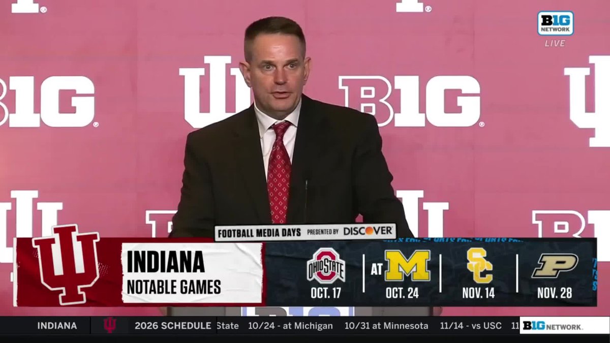 "The Big Ten is the best league in football." 😤 🗣️ Curt Cignetti