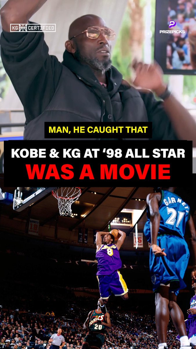 Kobe Bryant & Kevin Garnett turned the 1998 All-Star Game into a preview of the next era of NBA basketball 😮💨 🍿 The crowd certainly got their money's worth that night at the Garden. Some moments just hit different ♾️