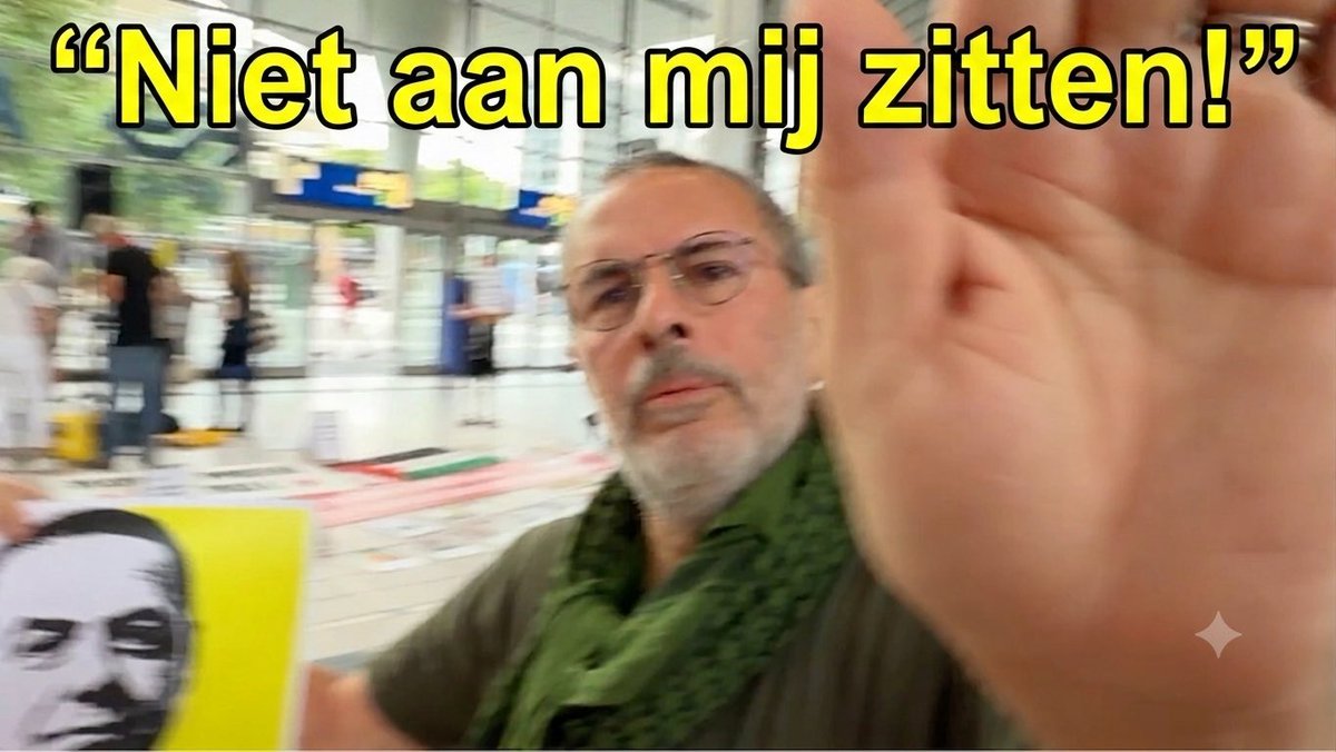 Eenmaal binnen op Amersfoort Centraal is het meteen raak: hand op de lens en fysieke intimidatie. Hulde aan de handhaving die direct ingrijpt en de demonstrant keihard lesgeeft: "Hij mag hier gewoon filmen, u blijft van hem af en houdt afstand." Zo hoort het.
