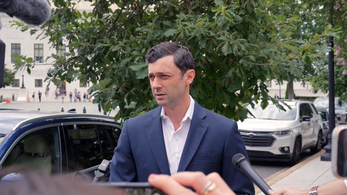 Ossoff: We've also learned through CNN's reporting that it appears Mike Collins or Mike Collins' business hired a neo-Nazi to produce promotional materials, but the congressman still, two weeks later, refuses to answer whether he or his businesses paid this neo-Nazi. And today, facing these questions from the press corps in Georgia, Congressman Mike Collins ran away. He is refusing to answer questions, and Georgians have a right to know the answers to these questions. He is seeking a six-year term in the United States Senate. He needs to release all of his office’s communications with these white supremacists. He needs to apologize for his ties to white nationalism and neo-Nazi ideology, and he needs to say whether he or his businesses have paid this neo-Nazi.