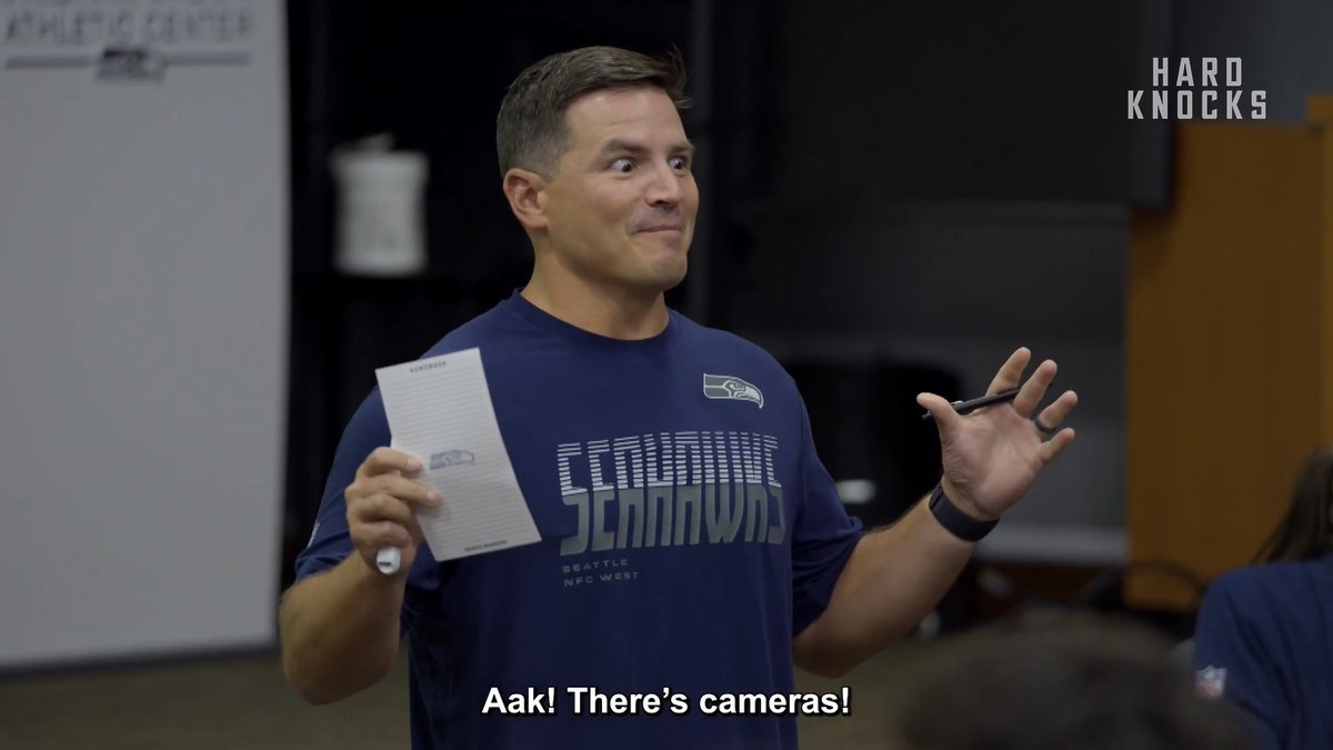 Mike Macdonald just wants his guys to be themselves in front of the Hard Knocks cameras. "I'm one of the most awkward guys in the history of America." 😂 Hard Knocks: Training Camp with the Seattle Seahawks premieres Aug 4 on HBO Max