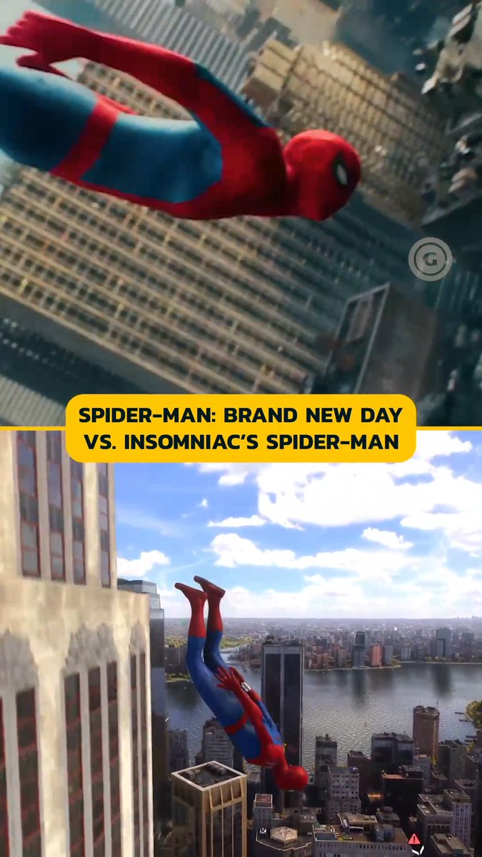 In an interview, actor Tom Holland and director Destin Daniel Cretton spoke about how the Spider-Man games from Insomniac influenced Brand New Day, specifically with how Spidey lands a knockout blow on his enemies 👊🕷️