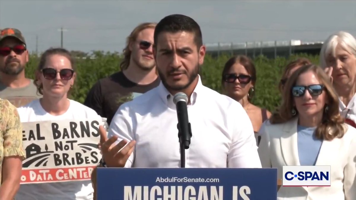 U.S. Sen. candidate Dr. Abdul El-Sayed (D-MI) says representatives should reflect negative community response to data centers: "Too often, the representatives don't represent the public... they represent the people who pay for their campaigns."