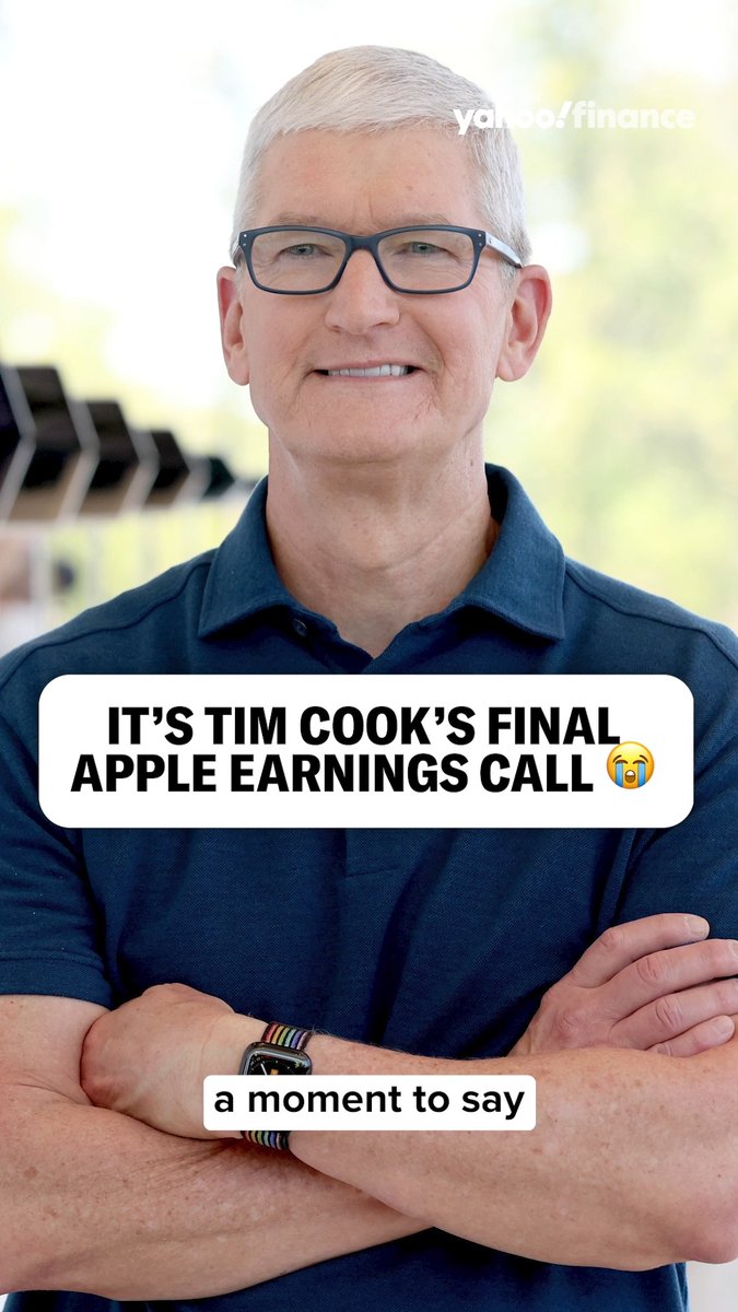 Crying over the final earnings call sign-off from Tim Cook. 😭