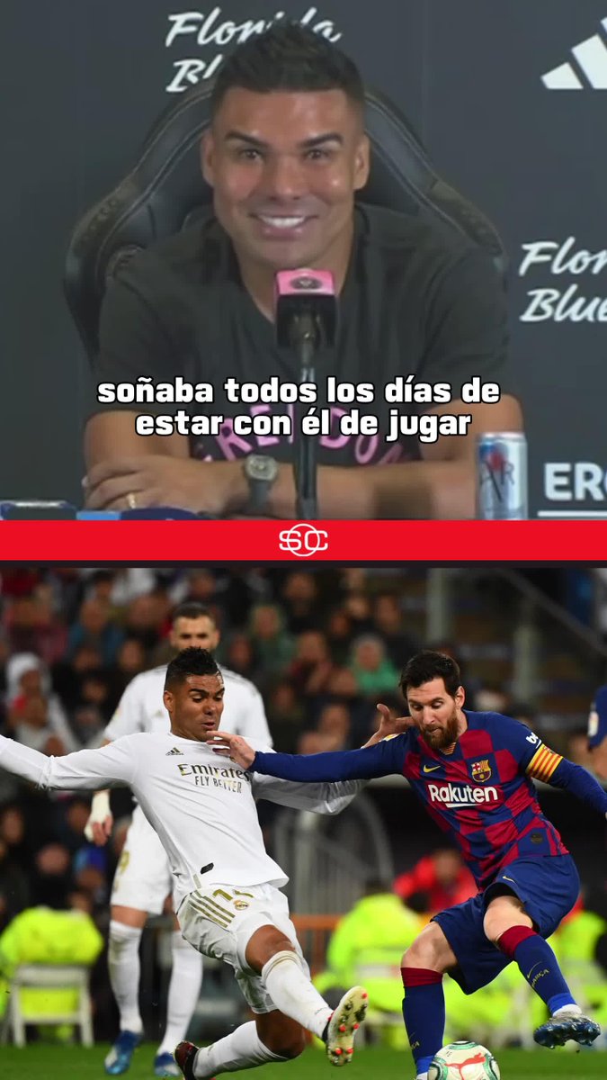 "SI ESTOY AQUÍ, ES POR ÉL. SOÑABA TODOS LOS DÍAS DE JUGAR CON ÉL. YO SÉ QUE ES IMPOSIBLE PARARLO, YO NUNCA HE PODIDO..." 🗣️ Casemiro sobre Messi en su presentación en Inter Miami 📹 Inter Miami CF