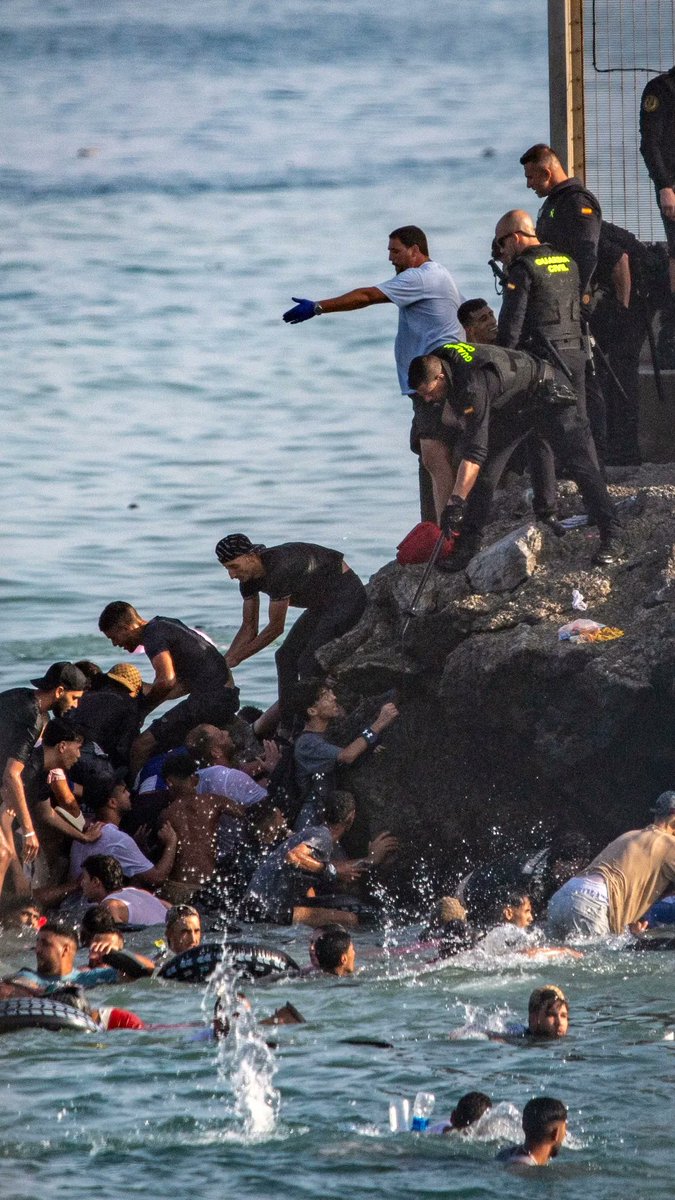 Thousands of migrants have streamed into the tiny Spanish territory of Ceuta in North Africa from Morocco, prompting local officials to call for help from Spain’s national government in Madrid to restore the border.