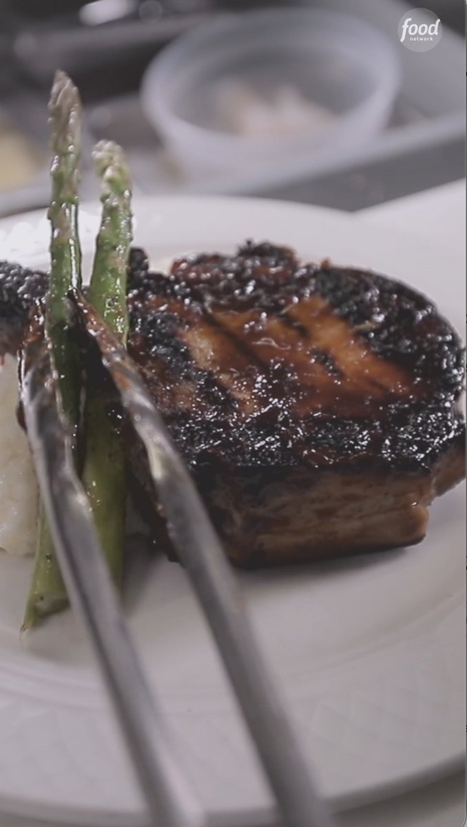 This bourbon-glazed pork chop is PERFECTION 🤤🤌 Try it for yourself at Rose Villa, FL! Watch #DDD with @guyfieri Fridays at 9|8c.