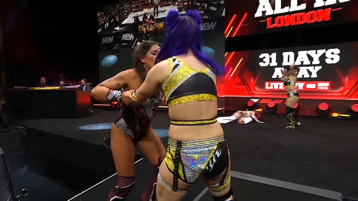 THEY'RE BRAWLING ALL OVER THE RINGSIDE AREA! Watch #AEWCollision LIVE on TNT & HBO Max