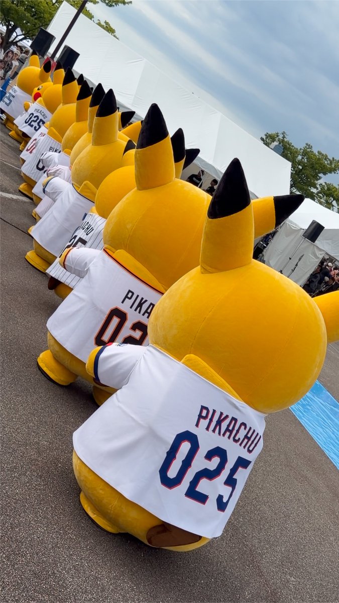 大縄跳び対決の練習をするピカチュウ⚾️˚⋆⚡︎ #ポケモンベースボールフェスタ #マイナビオールスターゲーム2026 7.29