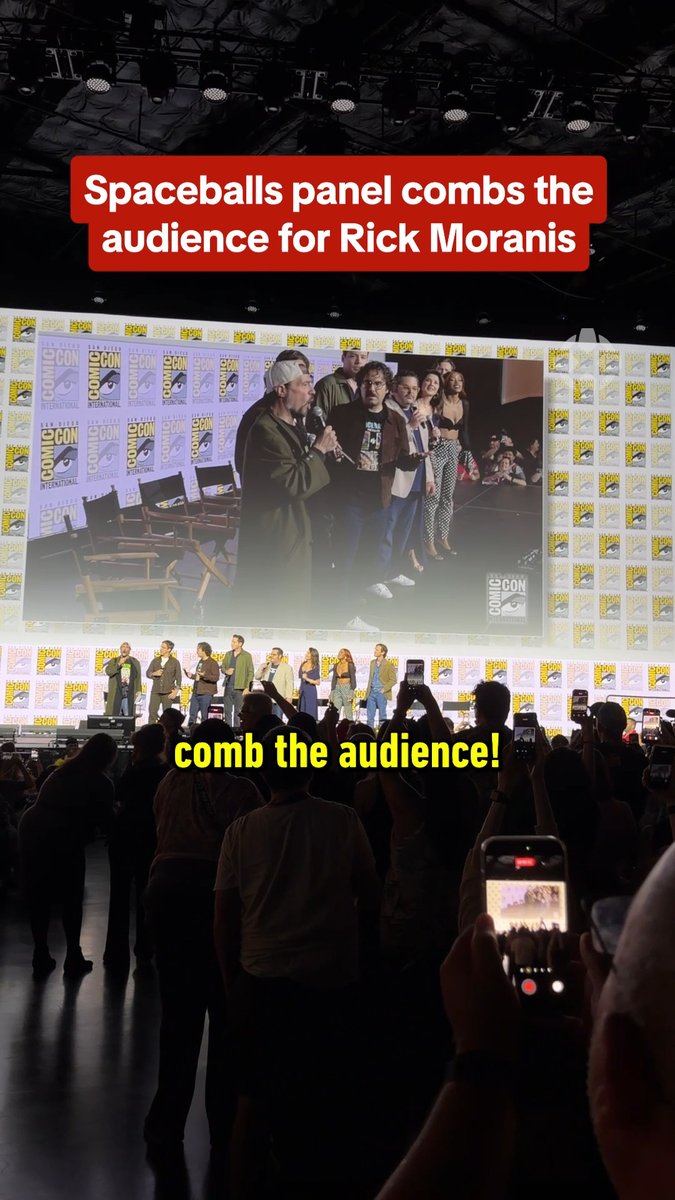 Spaceballs' #SDCC panel brought one the film's most famous gags to life followed by a Rick Moranis standing ovation!