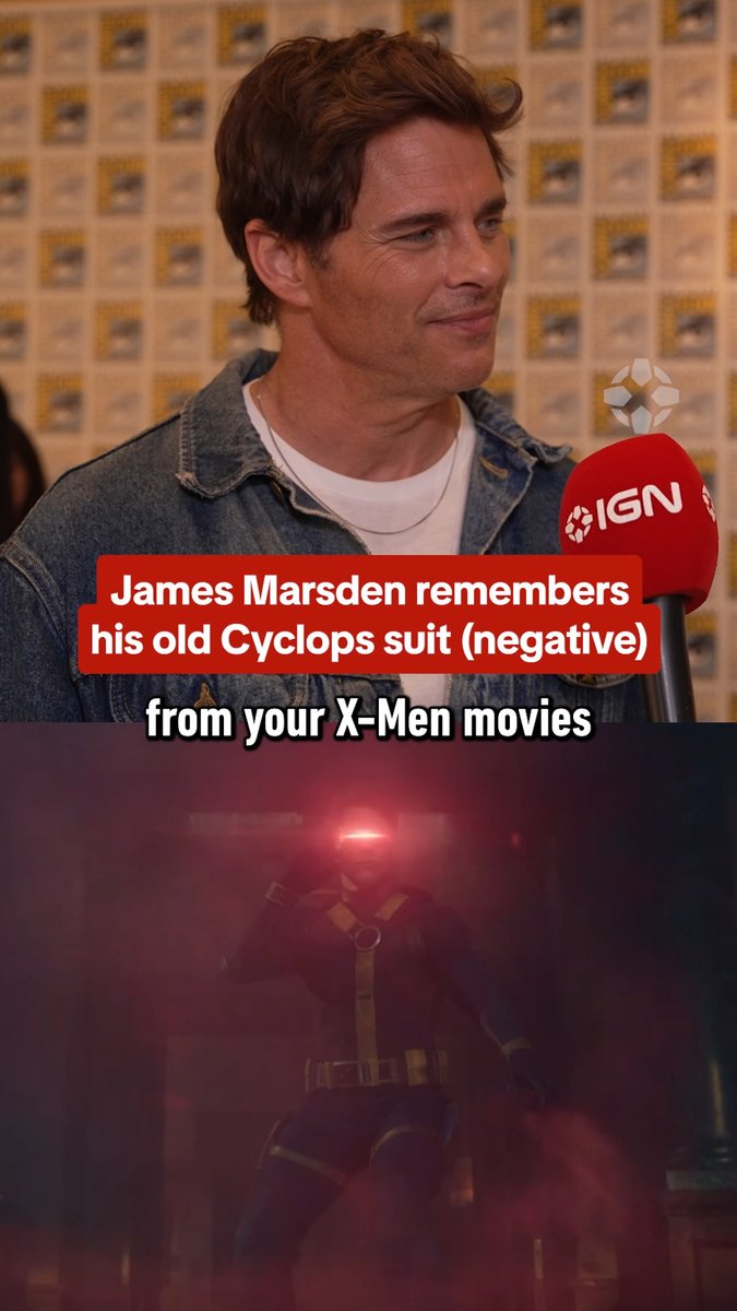 James Marsden reflects on his time with a more uncomfortable suit the first time he played Cyclops #sdcc