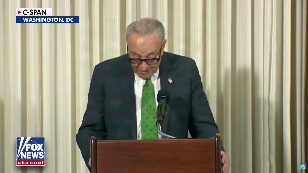 "Thank you for your diatribe." Senate Minority Leader Chuck Schumer's anti-corruption speech goes off the rails after he's confronted by a protester accusing him of being a "genocidal maniac." Schumer repeatedly responded, "Please sit down, please sit down," before telling the protester, "The people didn't come to hear you." The protester hit back: "You talk about corruption, how can you talk about corruption when you back genocide? What can be more corrupt than genocide? This is part of the same con of you and Trump playing off of each other." Despite the disruption, the protester was escorted out and Schumer was eventually able to get his point across: to announce the push for legislation to create a new anti-corruption agency.
