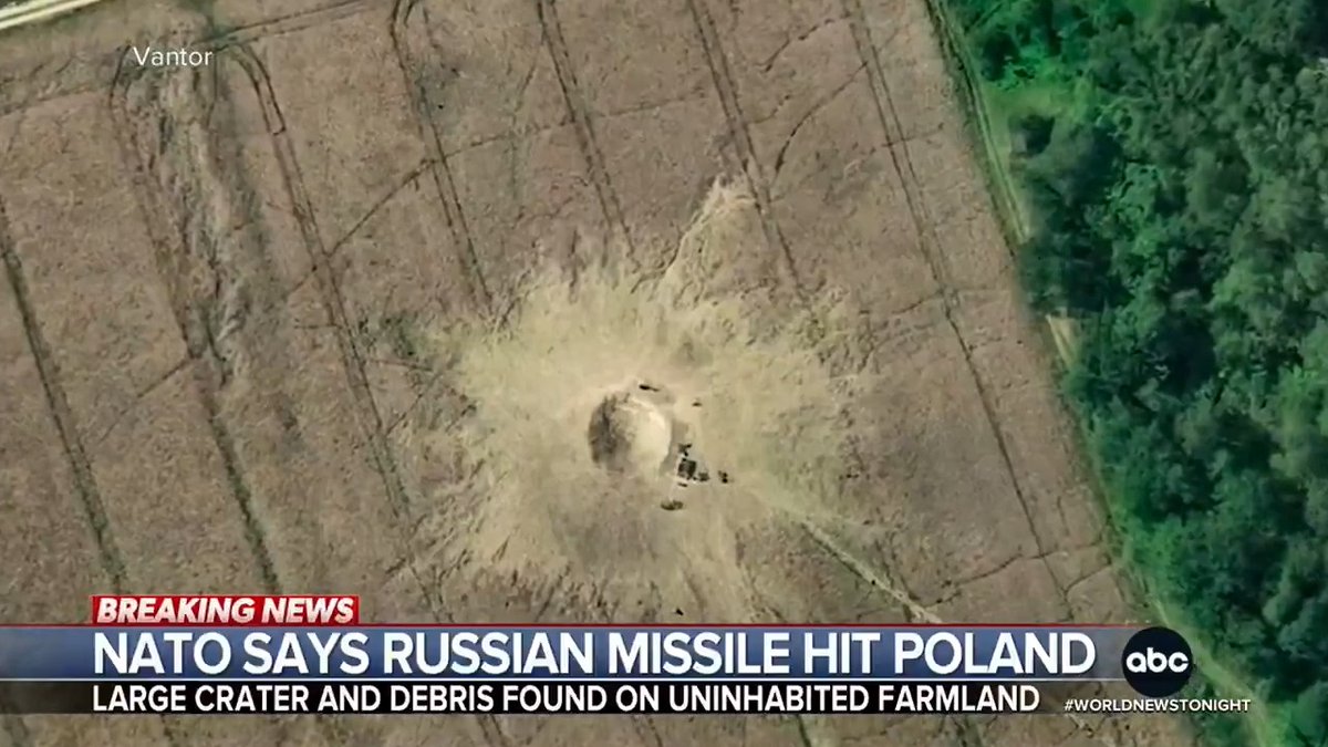 A Russian missile crashed inside Poland during an attack on Ukraine, sending NATO jets scrambling. Britt Clennett reports as concern grows about Russia's war in Ukraine possibly expanding.