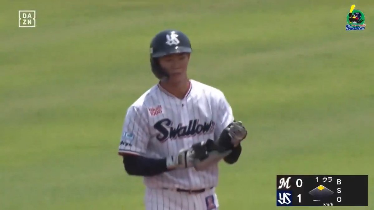 待望の“初打席” ドラ2ルーキー・松川玲央 内角振り抜きライトオーバー ⚾️ヤクルト×ロッテ（ファーム） #イージースポーツ #swallows #だったらDAZN