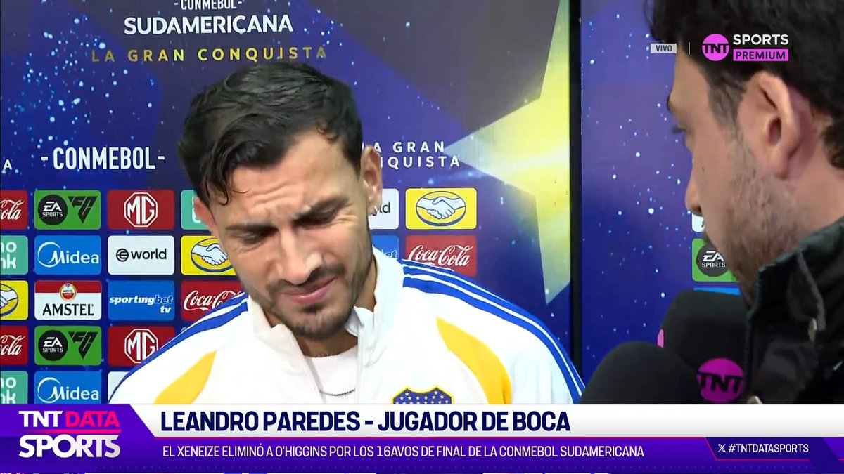 "CUANDO ERRÁS, TE FIJÁS LA MANERA" 🔵🟡👀 Ante la pregunta de Marcos Bonocore, LEANDRO PAREDES dio su opinión sobre la clasificación de BOCA y el penal pateado por TOMÁS ARANDA. 🗣️"Es parte de esto, pero es chico y ha hecho un partido increíble. Son decisiones y aprenderá que hay momentos y momentos", sentenció el capitán Xeneize. #TNTDataSports