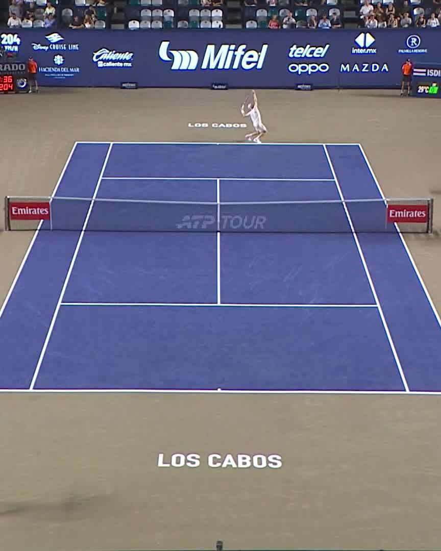 Another match. Another statement. 😤 Denis Shapovalov defeats Svrcina 6-4 6-2 to reach back-to-back #LosCabosTennisOpen Semifinals!