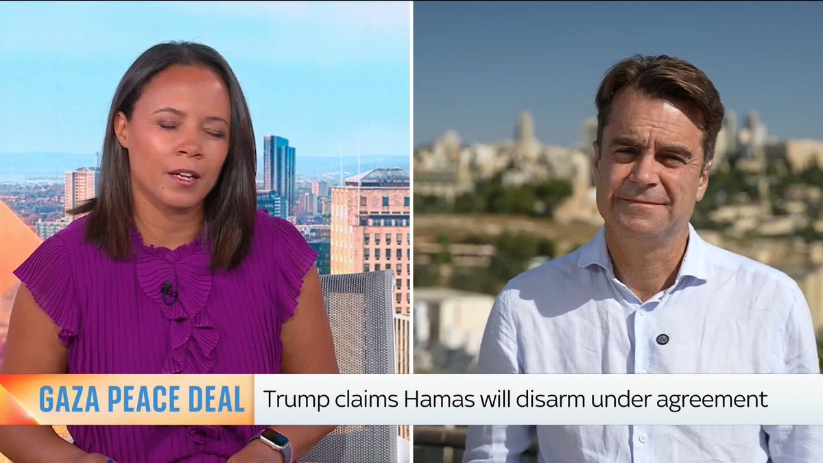 'We clearly are a long way from the end point.' Sky's John Sparks reacts to Donald Trump's announcement that his Board of Peace has reached an agreement for the complete disarmament of Hamas and all other armed groups in Gaza
