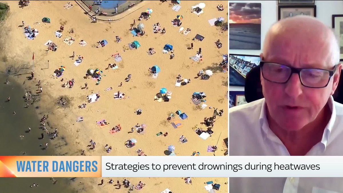 "Float to live." Chairman of the National Water Safety Forum professor Mike Tipton speaks to Sky's Leah Boleto about strategies to prevent drownings during heatwaves.