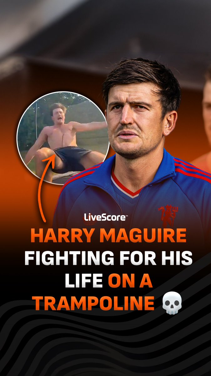 Man United defender Harry Maguire has been enjoying pre season by front flipping on a trampoline 😭💀
