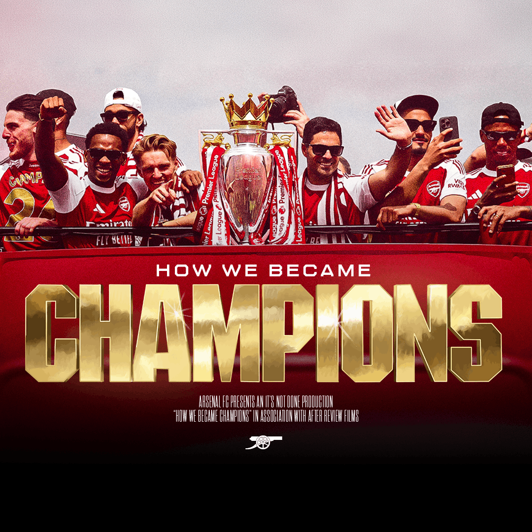 The setbacks. The belief. The togetherness. Sit back, relax and watch 'How we won the Premier League' - exclusively on The Arsenal App 🏆
