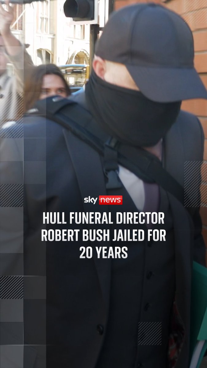 Funeral director Robert Bush has been jailed for 20 years at Hull Crown Court after admitting 67 offences. Families affected have told Sky's Katie Barnfield of their anguish and fury. Read more: