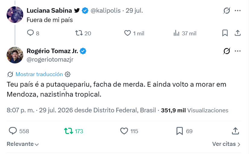 La traducción la hace twitter, no yo. Es lo que leemos todos los que tenemos configurado en español. Pero bueno, trabaja para Lula, que se puede esperar de un tipo así.