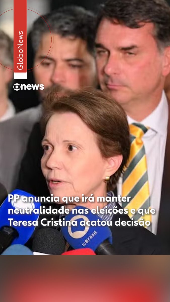 PP diz que manterá neutralidade nas eleições e que Tereza Cristina acatou decisão #g1